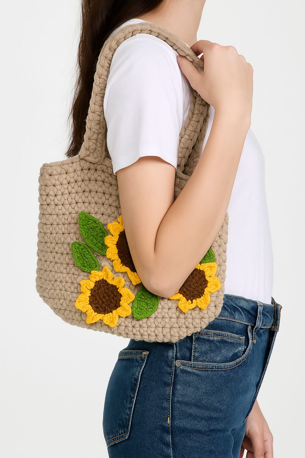 Floral Crochet Tote - Image 4