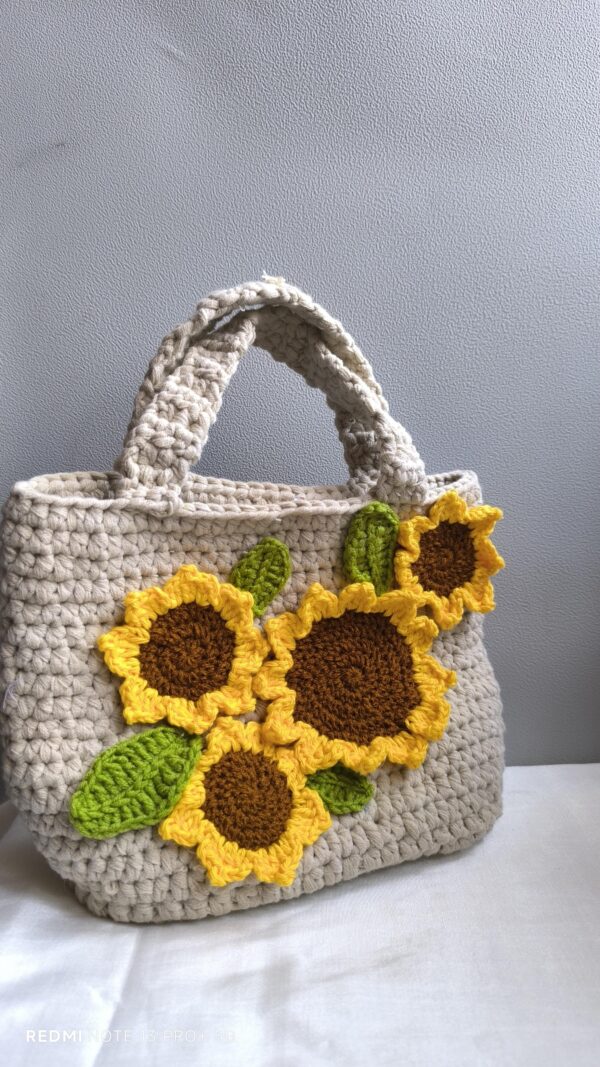 Sunflower Crochet Handbag