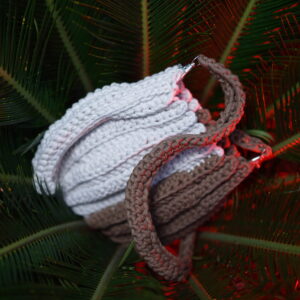 Neutral Crochet Shoulder Bag