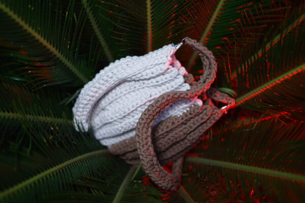 Neutral Crochet Shoulder Bag