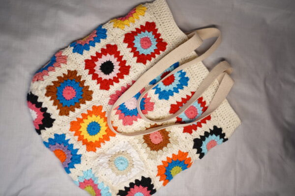 Multicolor Crochet Tote Bag