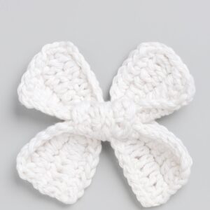 Snow Crochet Bow