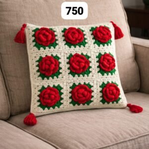 Handmade Crochet Cushion Cover